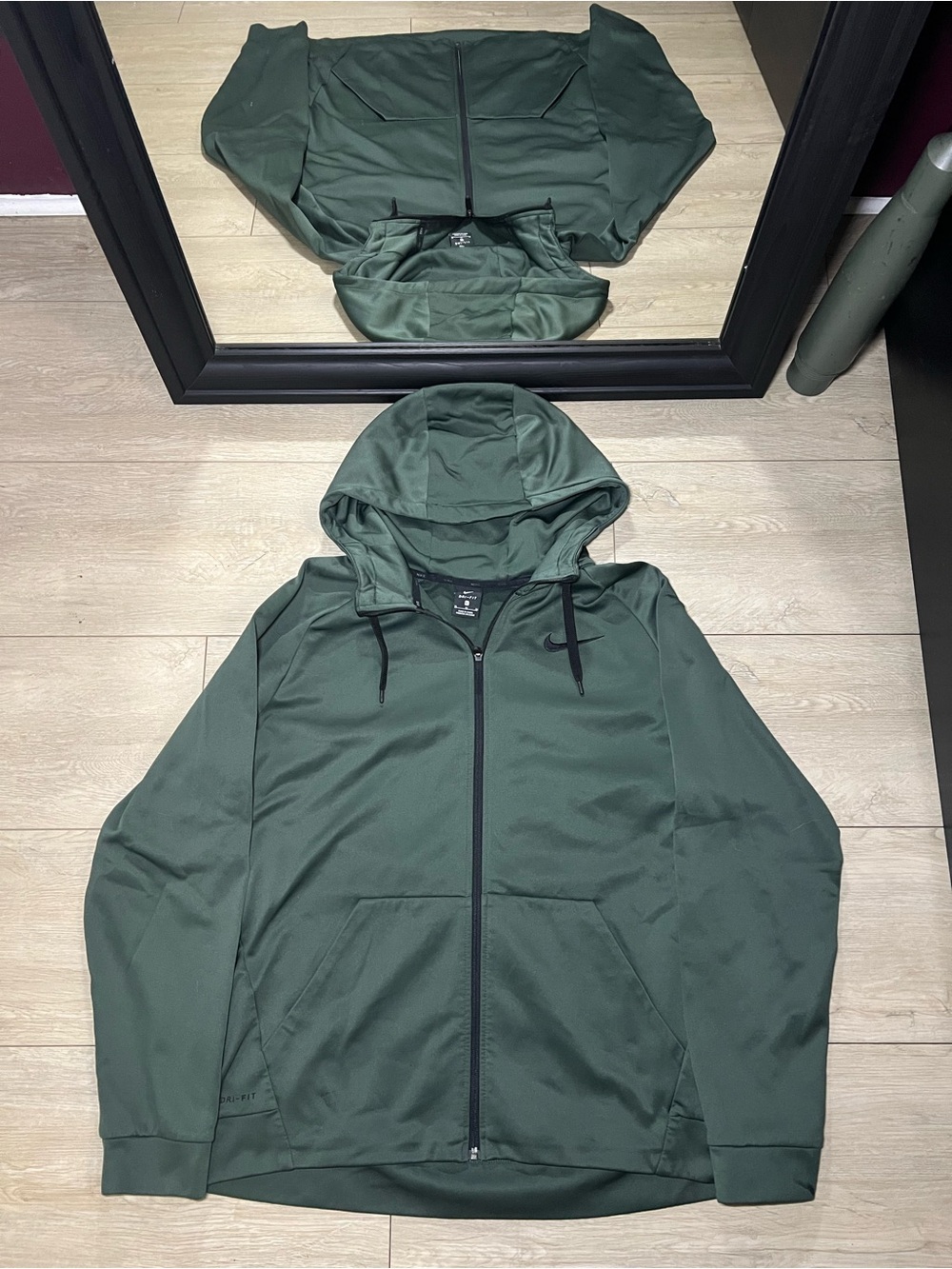 Y2K 2000s Nike Tech Hunter Green Full Zip Up Hoodie Jacket